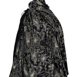 Not Your Average Floral Black Embroidered Cotton Woven Dress Fabric Mannequin
