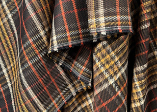 Of The Earth Polyester Viscose Elastane Check Fabric Hang