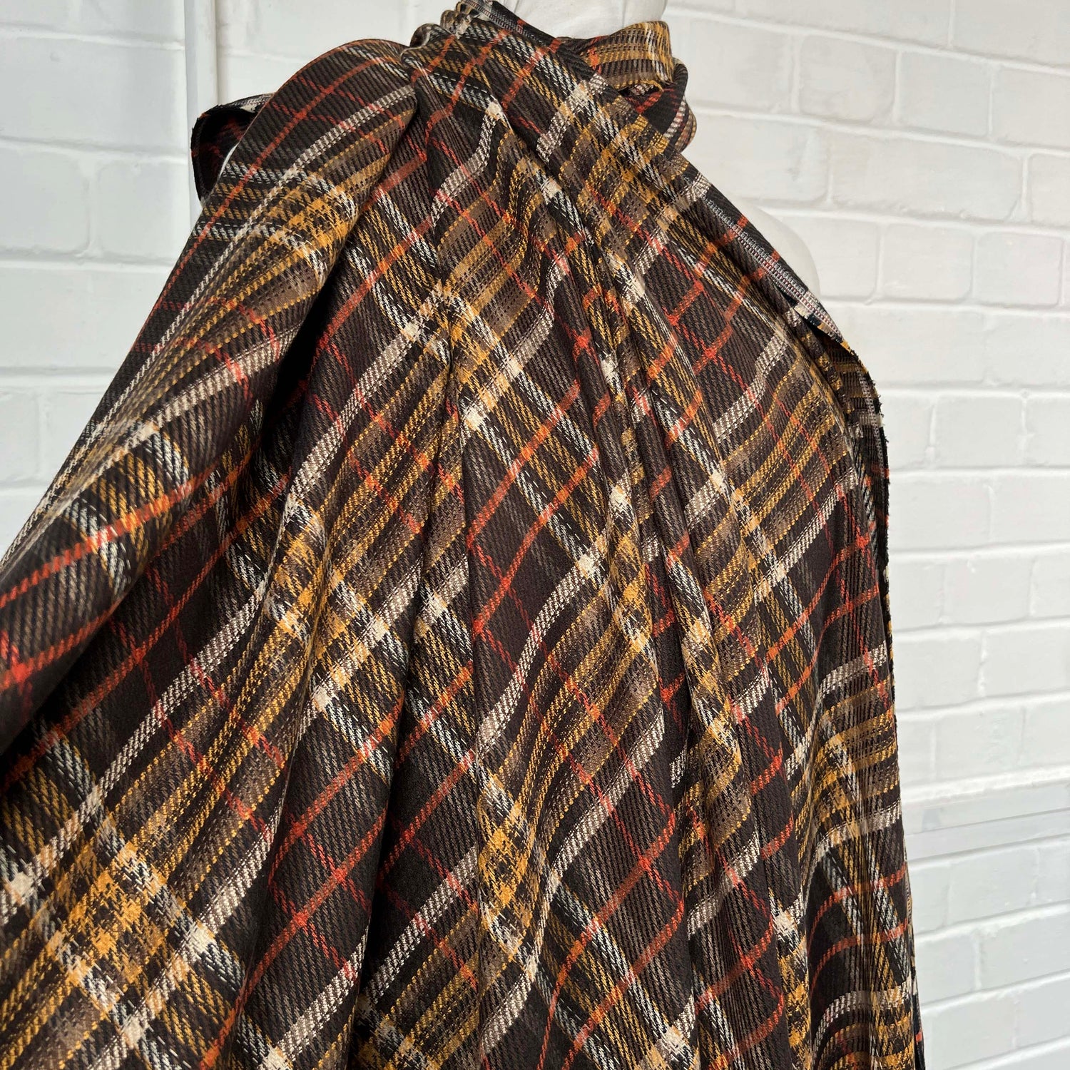 Of The Earth Polyester Viscose Elastane Check Fabric