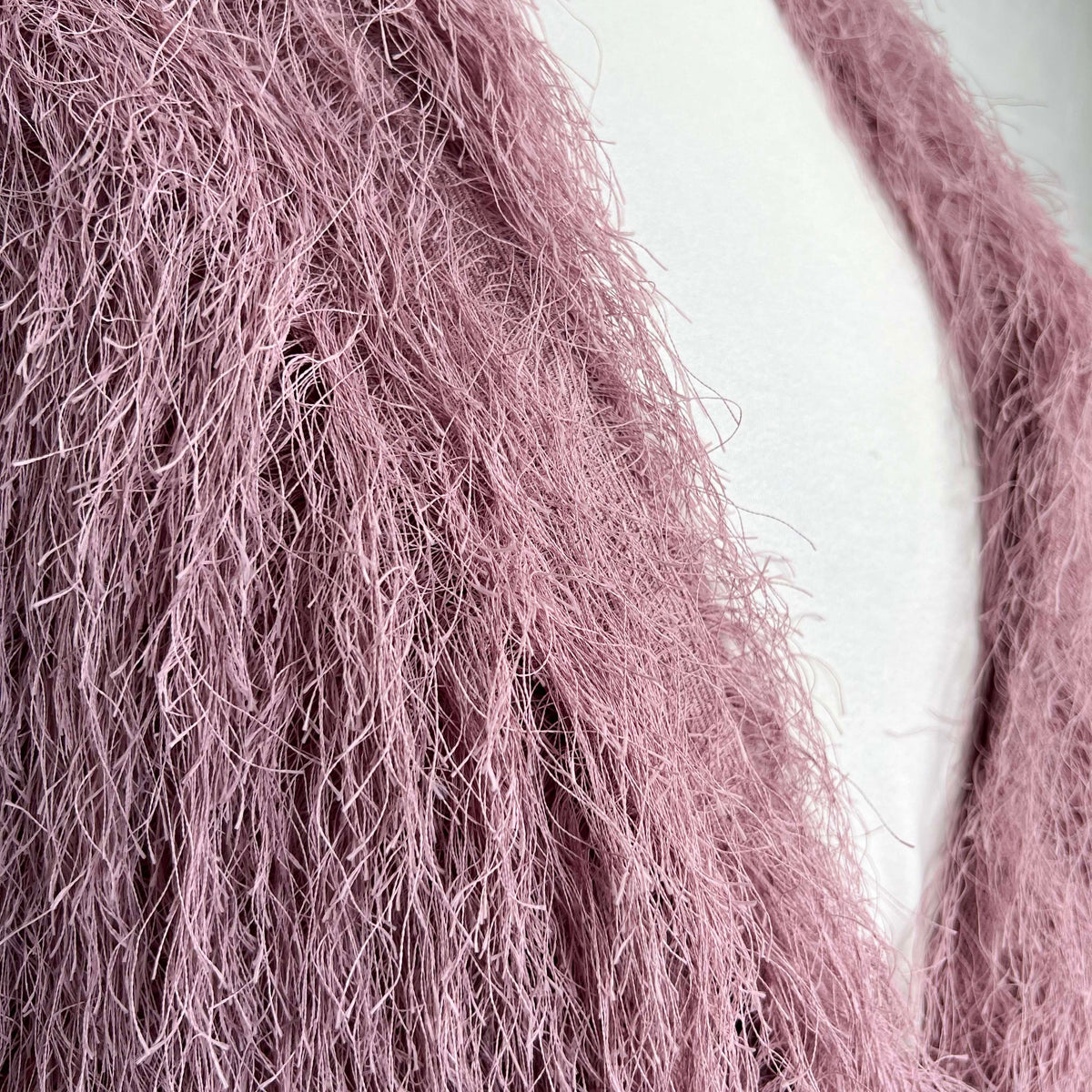 Oh Carolina Recycled Polyester Mauve Shaggy Coat Fabric CU