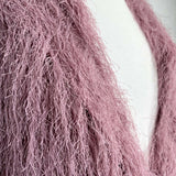 Oh Carolina Recycled Polyester Mauve Shaggy Coat Fabric CU