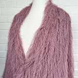 Oh Carolina Recycled Polyester Mauve Shaggy Coat Fabric 