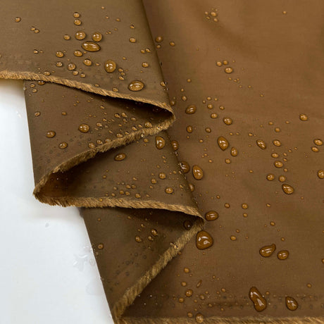 Oil Cloth 9oz Brown Cotton Water Resistant Coating Fabric Splash