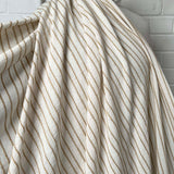 On The Beach White Sand Stripe Cotton Polyester Italian Woven Dress Fabric Mannequin