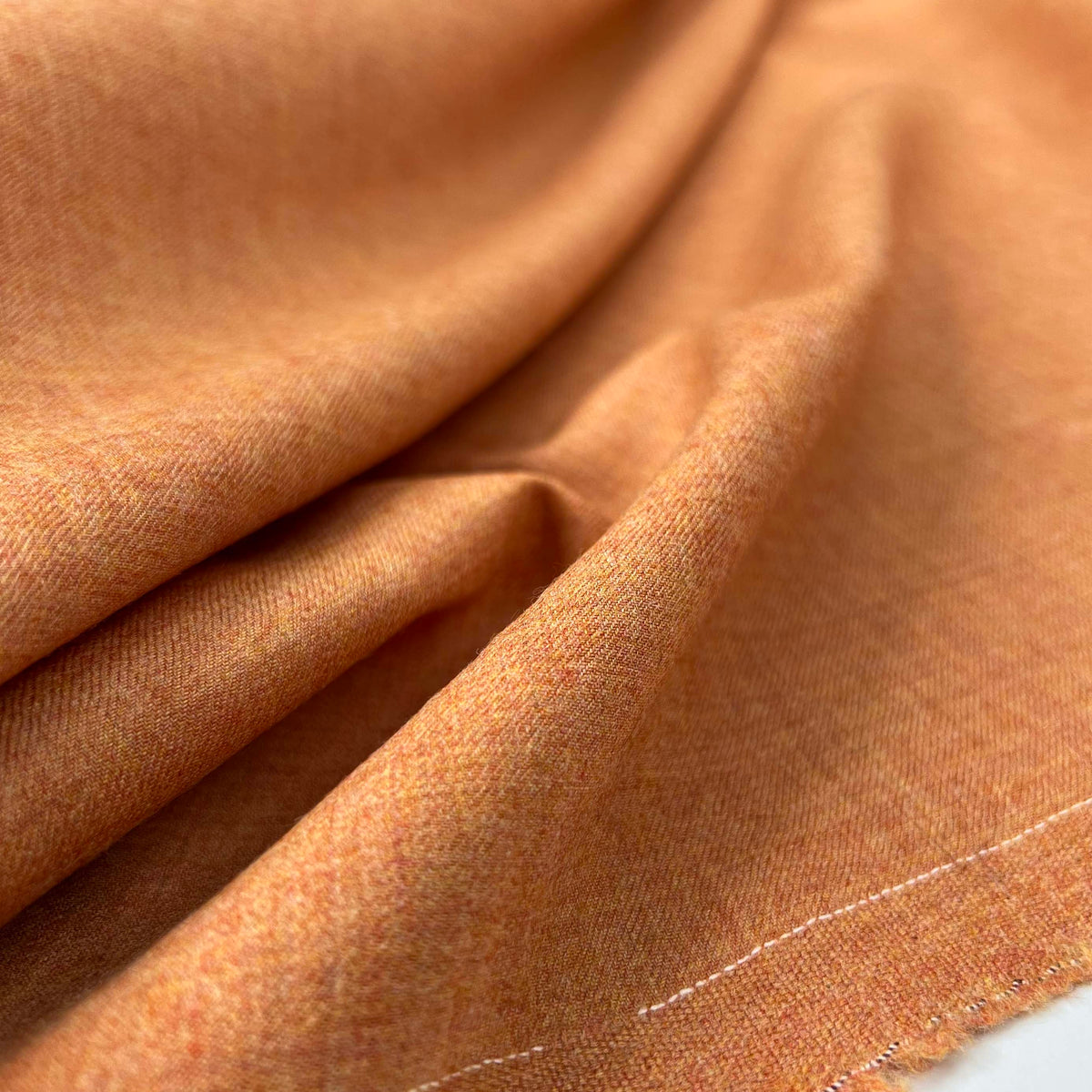 British Ex-Designer Worsted Wool Suiting Fabric Orange Blossom CU
