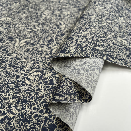 Pima Cotton Lawn - Weavers Floral - Navy