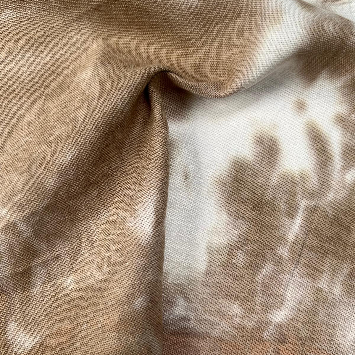 Linen Mix - Batik Tie Dye - Brown