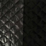 Padded Cell Black Polyester Velvet Fur Soft Backing Wadded Quilting Fabric CU