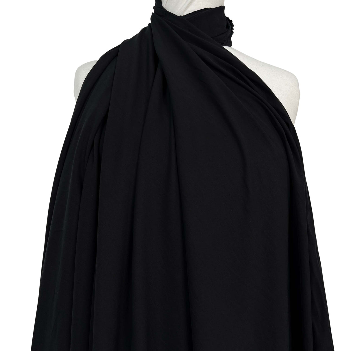 Palermo Poplin Black Cotton Plain Woven Ex Designer Shirting Mannequin