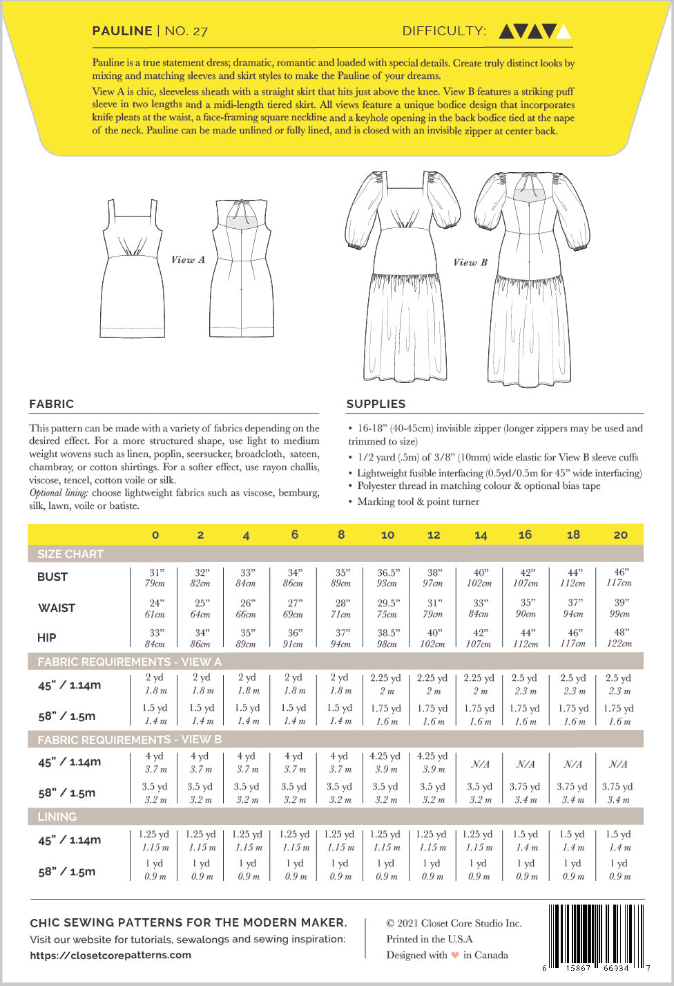 Closet Core Patterns - Pauline Dress Pattern