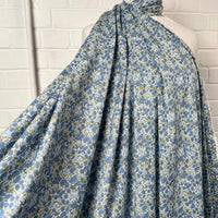 Pima Cotton Lawn – Flower Parade – Blue
