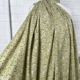 Green Pink Floral Print Dress Fabric Pima Cotton Lawn Honeysuckle Mannequin