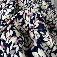 Pima Cotton Lawn – Night Leaves