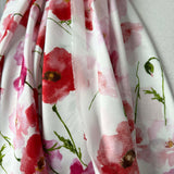 Printed Floral Dress Fabric Pima Cotton Lawn Soft Focus Rose Hang