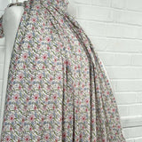 Pink Floral Dressmaking Fabric Pima Cotton Lawn Summer Sketch Mannequin
