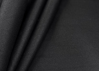 Plain Black Cotton Drill Trouser Fabric Bruce Denim CU