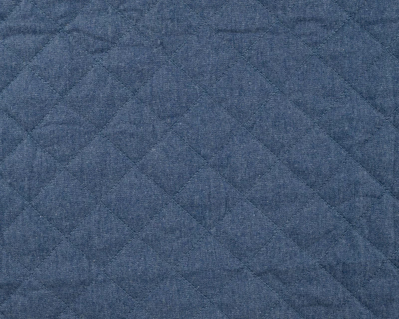 Denim Quilt - Blue Plain Quilted Cotton Dress Fabric fabric, undefined