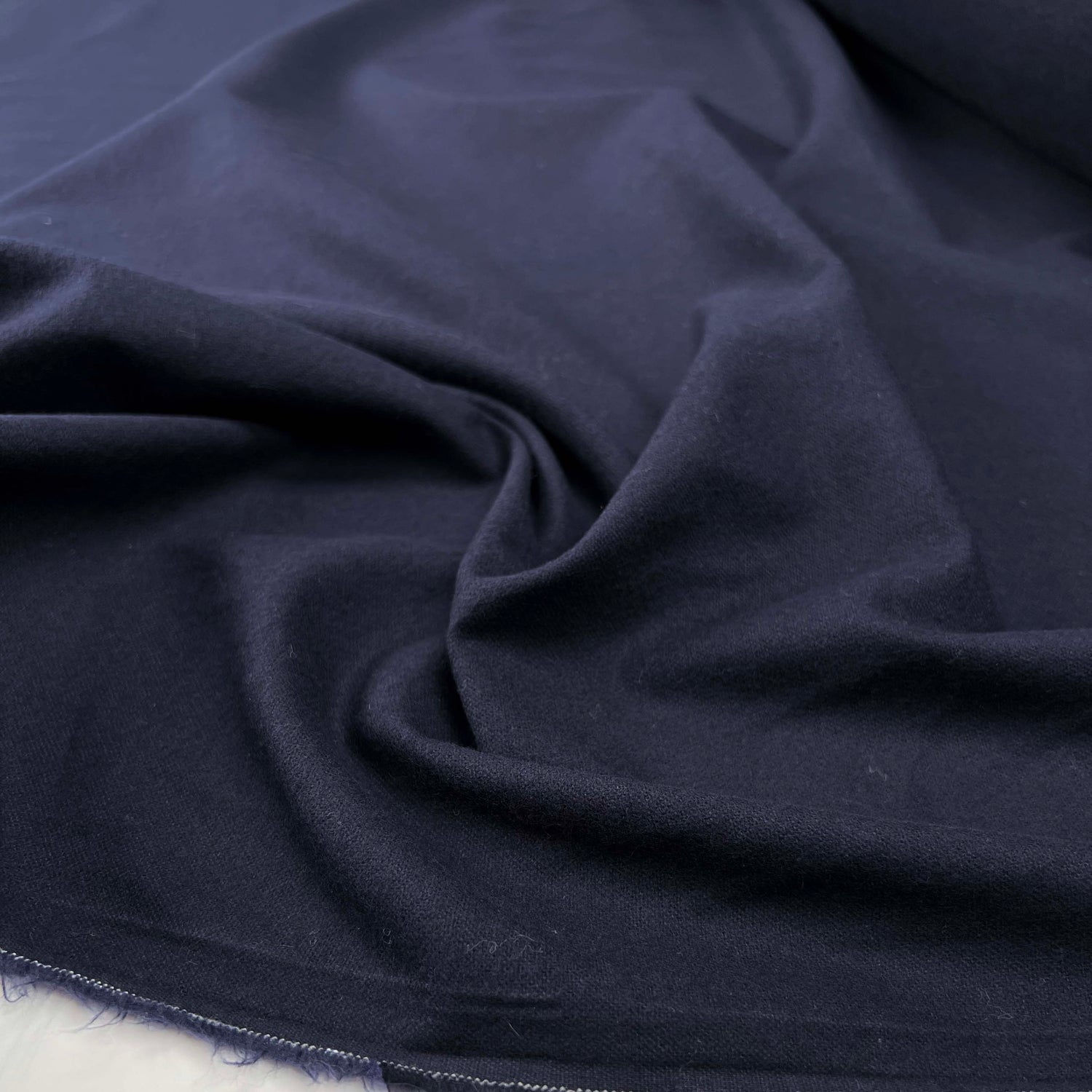 Winceyette Plain - Navy