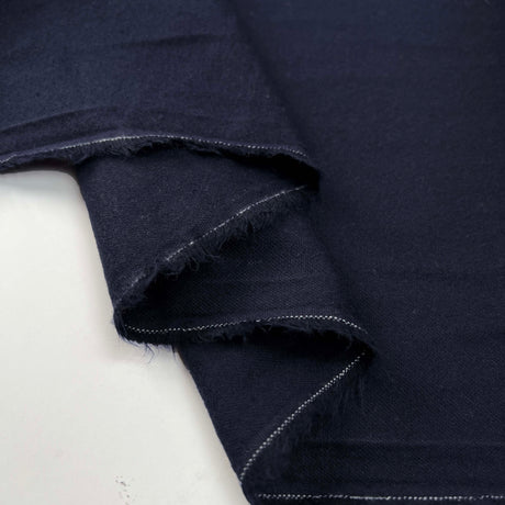 100% Brushed Cotton Navy Winceyette Dress Fabric