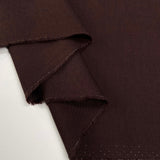 Plum Duff Wool Cotton Damson Plain Woven Suiting Fabric Fold