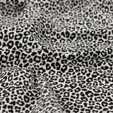 Pocket Panther Ecru Animal Print Knitted Cotton Jersey 200gsm Dress Fabric CU