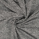 Pocket Panther Ecru Animal Print Knitted Cotton Jersey 200gsm Dress Fabric Swirl
