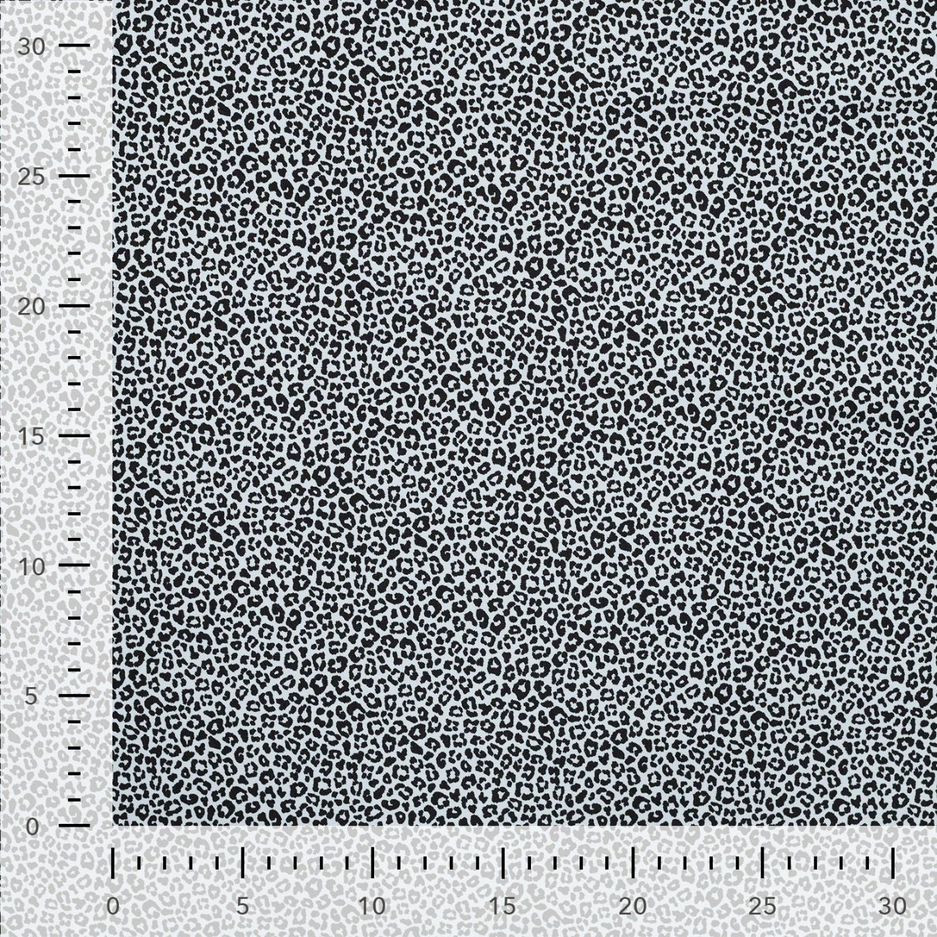 Pocket Panther Haze Animal Print Knitted Cotton Jersey 200gsm Dress Fabric Ruler
