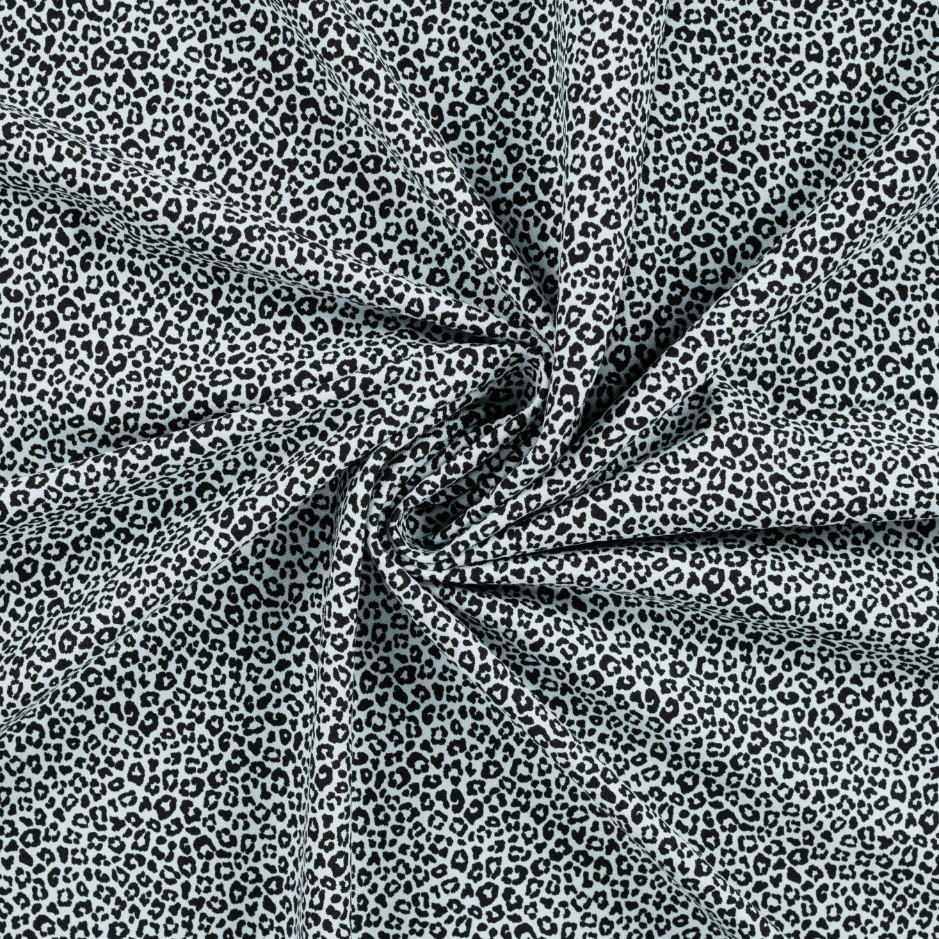 Pocket Panther Haze Animal Print Knitted Cotton Jersey 200gsm Dress Fabric Swirl