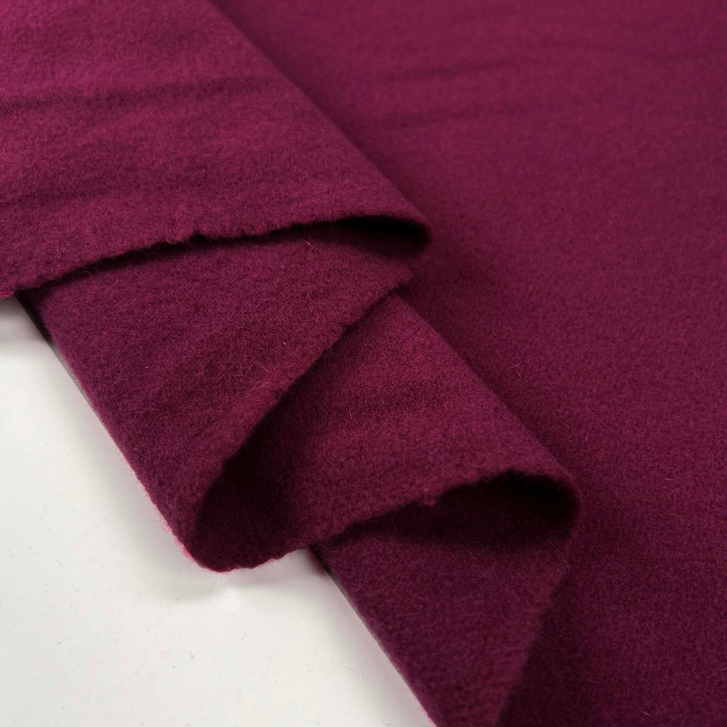 Poison Berry Wool Polyester Brushed Pink Coat Fabric Fold