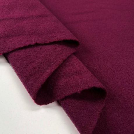 Poison Berry Wool Polyester Brushed Pink Coat Fabric Fold