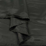 Plain Black Polyester Viscose Dress Fabric Polished Off Lining Fold