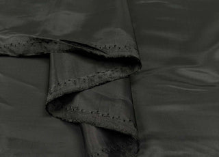 Plain Black Polyester Viscose Dress Fabric Polished Off Lining Fold
