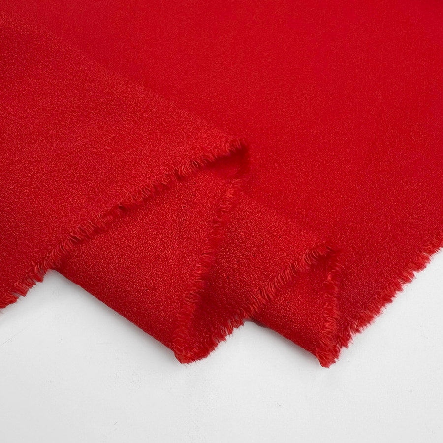Scarlet Red Stretch Crepe Dress Fabric 248gsm Barca Crepe Fold