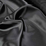 Noir Lining Black Polyester Nylon Satin Fabric CU2