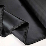Noir Lining Black Polyester Nylon Satin Fabric Fold