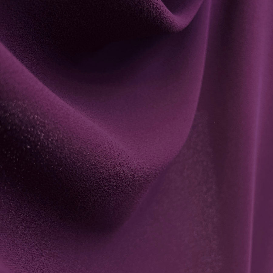 Polyester Triple Crepe Dressmaking Fabric Dark Plum Drape
