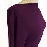 Polyester Triple Crepe Dressmaking Fabric Dark Plum Side
