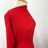 Polyester Elastane Barca Crepe Fabric Red Side
