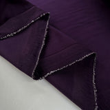 Ponto Velvet Purple Cotton_Italian Deadstock Ex Designer Suiting Fabric Fold