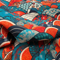 Poplin Print - Ocean Scales