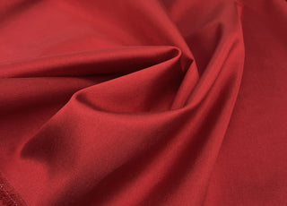 Poppy Red Silk Wool Blend Plain Woven Dress Fabric CU