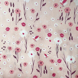 Pretty Polly Pink Garden Cotton Polyester Floral Print Fabric Full
