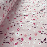 Pretty Polly Pink Garden Cotton Polyester Floral Print Fabric roll