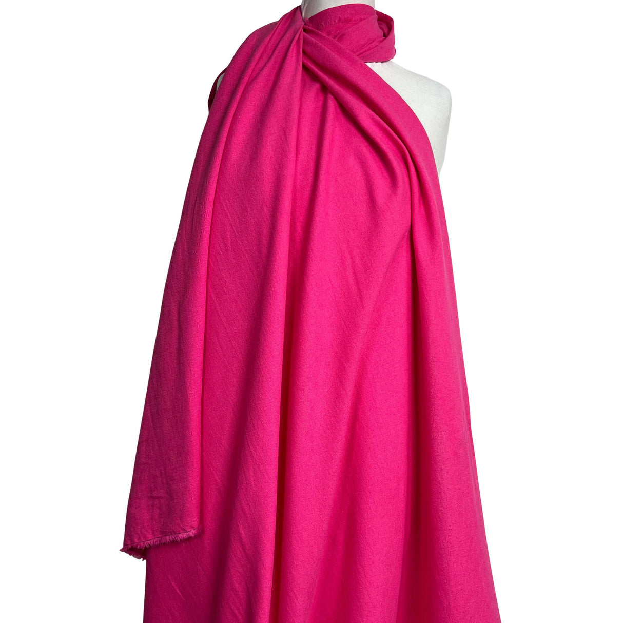 Fuschia Cotton Linen Blend Plain Woven Fabric Proper Graft - Pink Mannequin