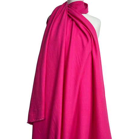 Fuschia Cotton Linen Blend Plain Woven Fabric Proper Graft - Pink Mannequin