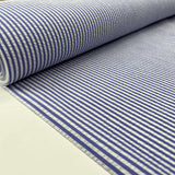 Seersucker - Henley - Blue Striped Cotton Fabric Bolt