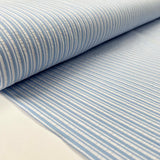 Proper Seersucker Pale Blue Stripe Cotton Fabric Bolt