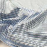 Proper Seersucker Pale Blue Stripe Cotton Fabric CU