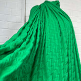 Cotton Polyester Jersey Dress Fabric Pucker Up - Green 