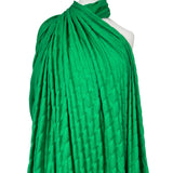 Cotton Polyester Jersey Dress Fabric Pucker Up - Green Mannequin